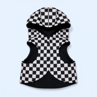 黑白格帽子背心 S/M/L 