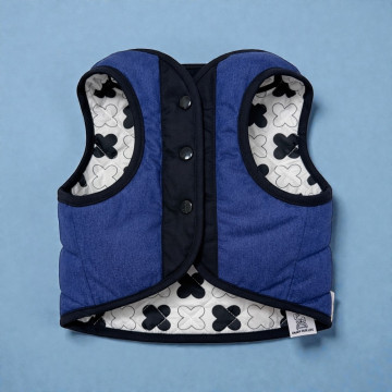 黑白十字牛仔雙面背心 S/M/L 預購