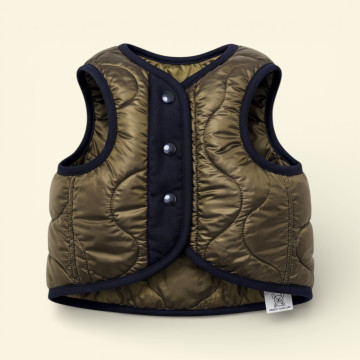 軍綠金屬光單面穿背心 S/M/L 預購