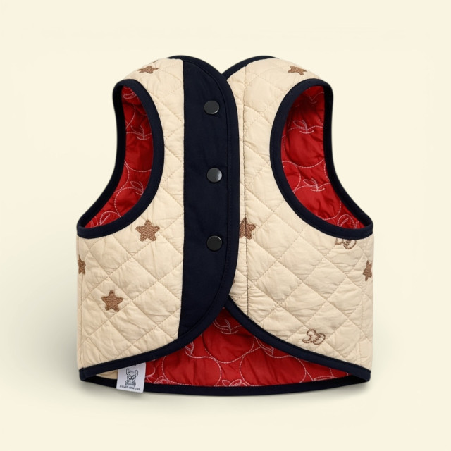 蘋蘋安安X卡其星星 雙面穿背心 S/M/L