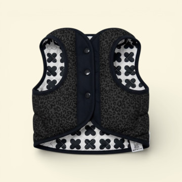 黑豹黑白十字雙面穿背心 S/M/L