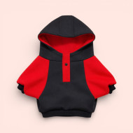 黑紅撞色帽T S/M/L