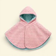 珊瑚粉*湖光綠 雙面斗篷